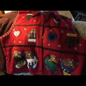 Beautiful plus size holiday vest